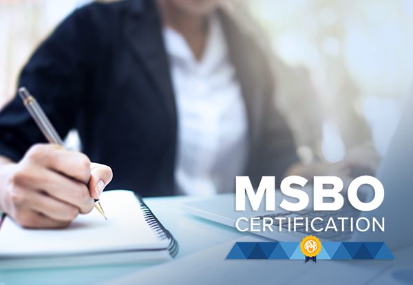 young woman working to complete the MSBO certification program